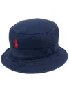 Polo Ralph Lauren Embroidered-logo Bucket Hat In Blue