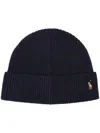 Polo Ralph Lauren Signature Pony Wool-blend Beanie Accessories In Blue