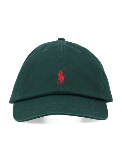 Polo Ralph Lauren Six-panel Embroidered Ventilation Hat In Green