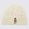 Polo Ralph Lauren Cream Polo Bear Wool Blend Beanie
