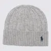 Polo Ralph Lauren Cable Wool-cashmere Beanie In Gray