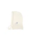 Polo Ralph Lauren Cable-knit Wool-cashmere Hooded Snood With Logo In White