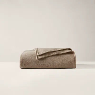 Polo Ralph Lauren Hayes Bed Blanket In Heathered Camel
