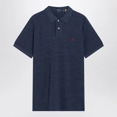 Polo Ralph Lauren Heathred Cotton Custom Slim-fit Polo Shirt In Blue