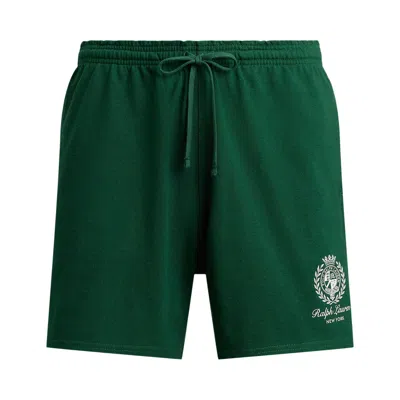 Pre-owned Polo Ralph Lauren Heavyweight Jersey Knit Graphic Pull-on Short 'new Forest' | Green | Men's Size M