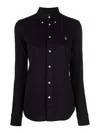 Polo Ralph Lauren Heidi Embroidered Oxford Shirt In Black