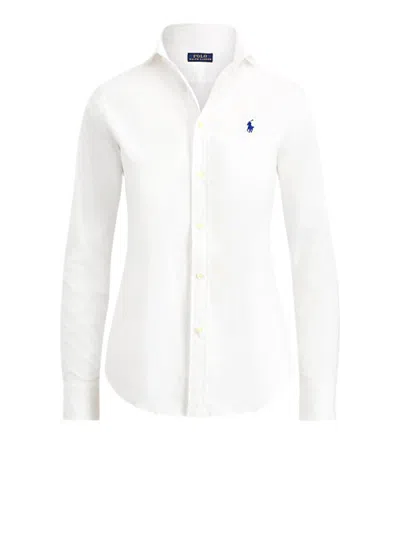 Polo Ralph Lauren Heidi Knit Shirt In Bianco