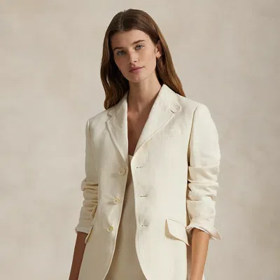 Polo Ralph Lauren Hemp Hacking Blazer In Guide Cream