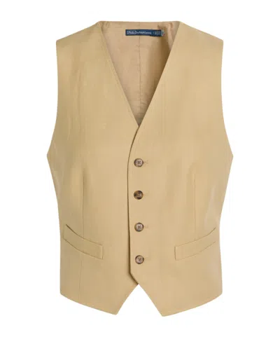Polo Ralph Lauren Hemp Vest In Nude