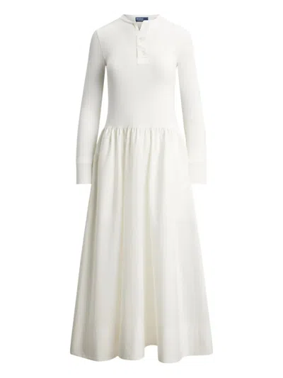 Polo Ralph Lauren Henley-style Maxi Dress In White