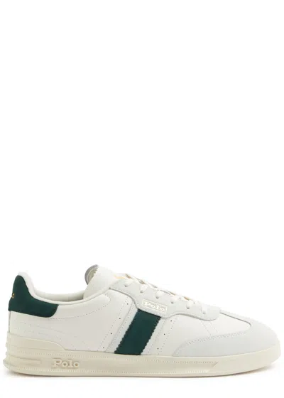 Polo Ralph Lauren Heritage Aera Panelled Leather Sneakers In Green
