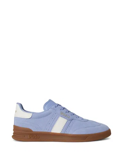Polo Ralph Lauren Heritage Area Sneakers Mit Streifen In Purple
