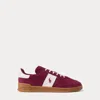 Polo Ralph Lauren Heritage Aera Suede Trainer In Red