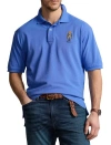 Polo Ralph Lauren Blue Polo Shirt With Classic Collar And Polo Bear Embroidery On The Front In New England Blue