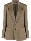 Polo Ralph Lauren Heritage Herringbone-pattern Linen-blend Blazer Jacket