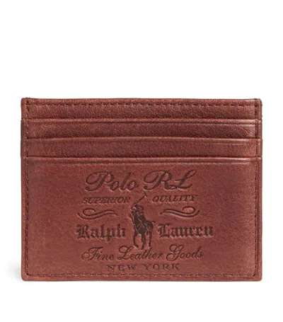 Polo Ralph Lauren Heritage Card Holder In Beige