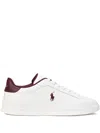 Polo Ralph Lauren Heritage Court Ii Leather Sneakers In White