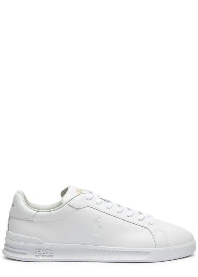 Polo Ralph Lauren Heritage Court Ii Leather Trainers In White