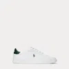 Polo Ralph Lauren Heritage Court Ii Leather Trainer In White