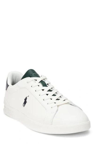 Polo Ralph Lauren Heritage Court Ii Low Top Sneaker In White/navy/forest