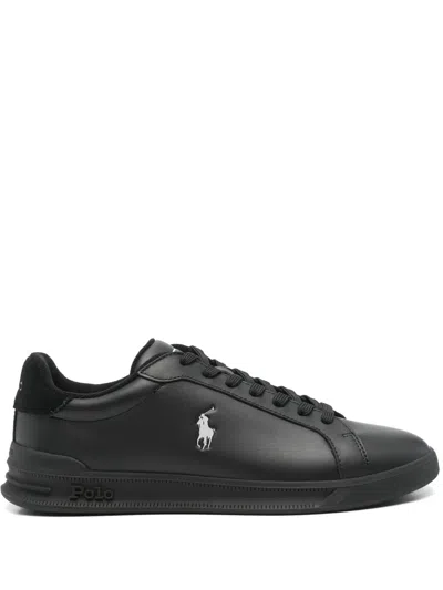 Polo Ralph Lauren Heritage Court Ii Sneakers In Black