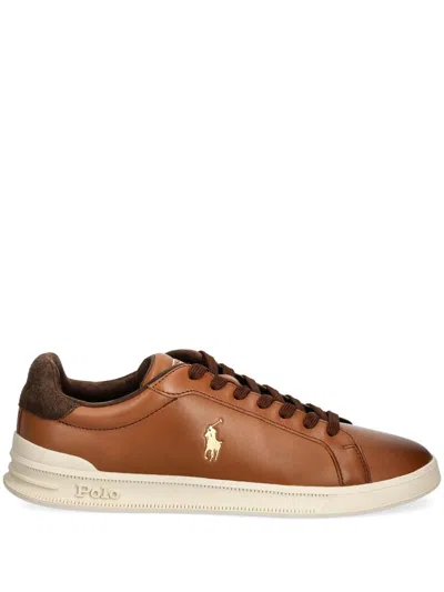 Polo Ralph Lauren Heritage Court Ii Sneakers In Brown
