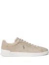 Polo Ralph Lauren Heritage Court Ii Suede Low-top Sneakers In Neutral