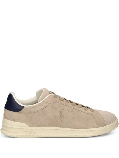 Polo Ralph Lauren Heritage Court Ii Suede Sneakers In Neutrals