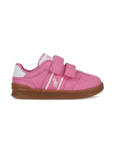 Polo Ralph Lauren Kids' Heritage Court Iii Faux-suede Ez Sneaker In Medium Pink