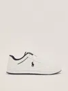 Polo Ralph Lauren Polo Pony Round-toe Sneakers In Neutral