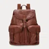 Polo Ralph Lauren Heritage Leather Backpack In Brown