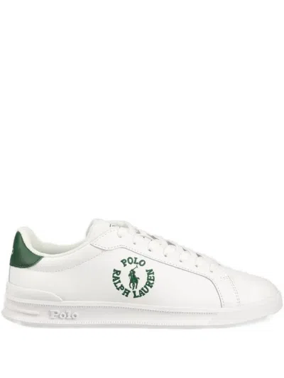 Polo Ralph Lauren Sneakers Mit Logo-stickerei In Weiss