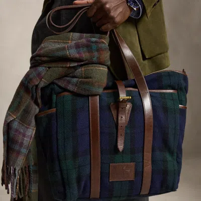 Polo Ralph Lauren Heritage Plaid Tweed Tote In Tartan