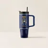 Polo Ralph Lauren Heritage Polo Bear Water Bottle & Straw In Blue