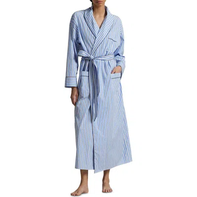 Polo Ralph Lauren Heritage Stripe Cotton Blend Robe In Wide Stripes