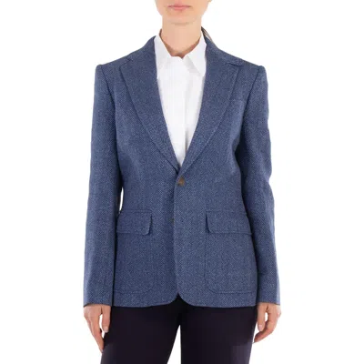 Polo Ralph Lauren Herringbone Blazer In Blue