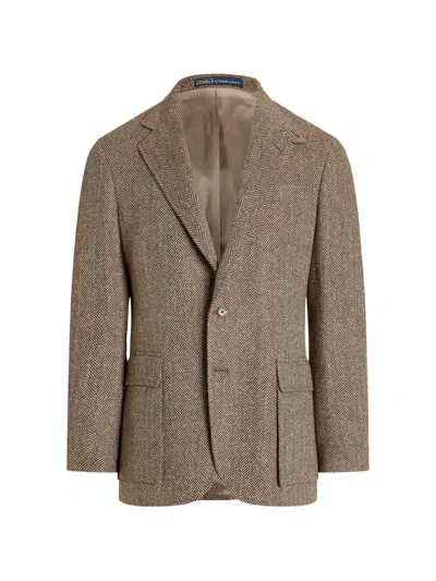 Polo Ralph Lauren Herringbone Blazer In Brown