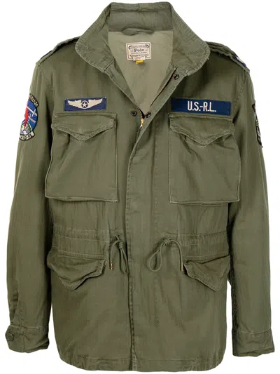 Polo Ralph Lauren The Iconic Military Jacket With Logo In Green