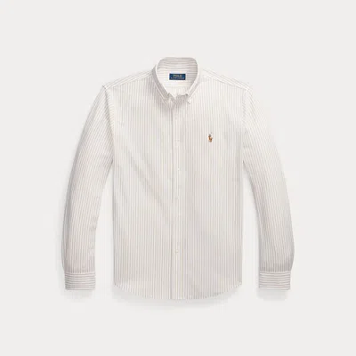 Polo Ralph Lauren Herringbone Knit Oxford Shirt In White