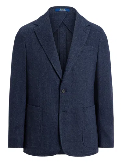 Polo Ralph Lauren Herringbone-pattern Blazer In Blue