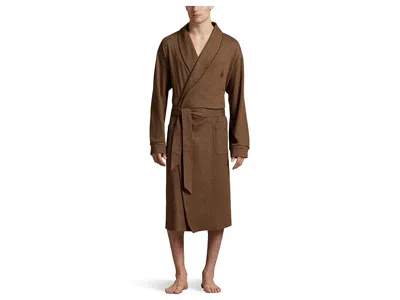 Polo Ralph Lauren Herringbone Robe In Brown