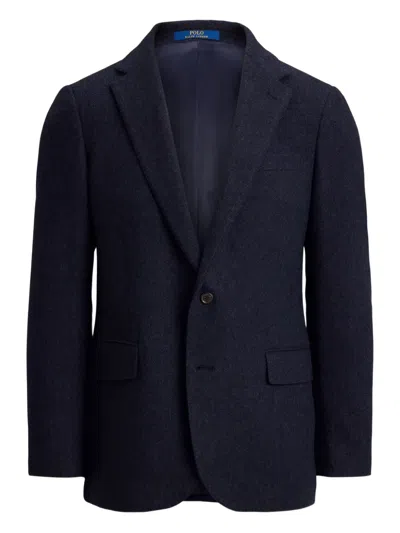 Polo Ralph Lauren Herringbone Single-breasted Blazer In Blue