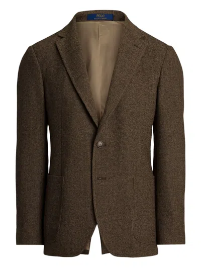 Polo Ralph Lauren Herringbone Tweed Blazer In Green