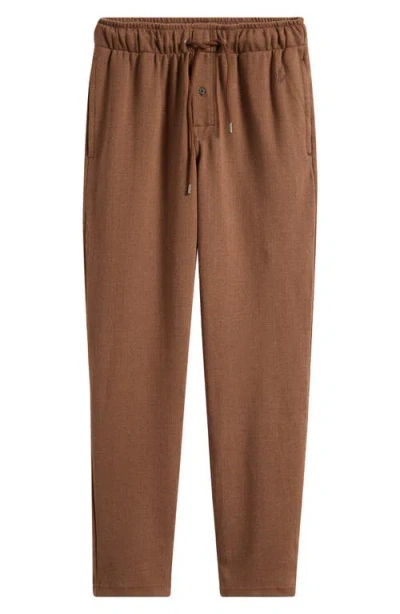 Polo Ralph Lauren Herringbone Twill Pajama Pants In Brown