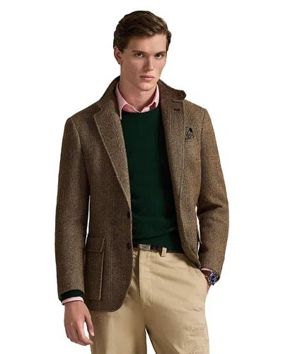 Polo Ralph Lauren Herringbone Wool Tweed Jacket In Multi