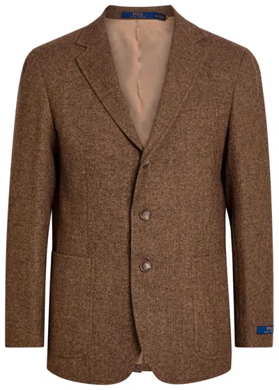 Polo Ralph Lauren Herringbone Woven Blazer In Brown