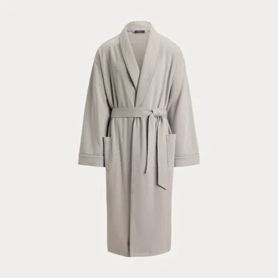 Polo Ralph Lauren Herringbone-knit Robe In Museum Grey In Gray