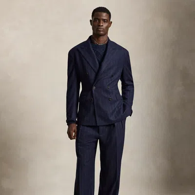 Polo Ralph Lauren Heyworth Chalk-stripe Flannel Suit In Navy In Blue