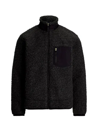 Polo Ralph Lauren Hi-pile Fleece Jacket In Black