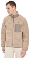 Polo Ralph Lauren Mens Adirondack Heather Patch-pocket Logo-embroidered Fleece Jacket In Adirondack Heather